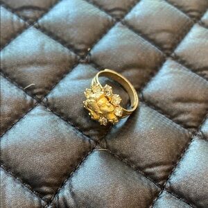 Barbie Vintage Gold and Silver Floral Ring
